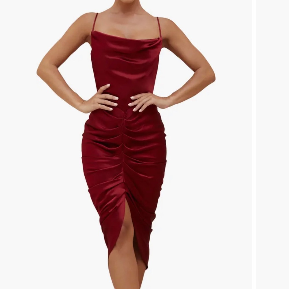 HOUSE OF CB Nera Satin Corset Dress